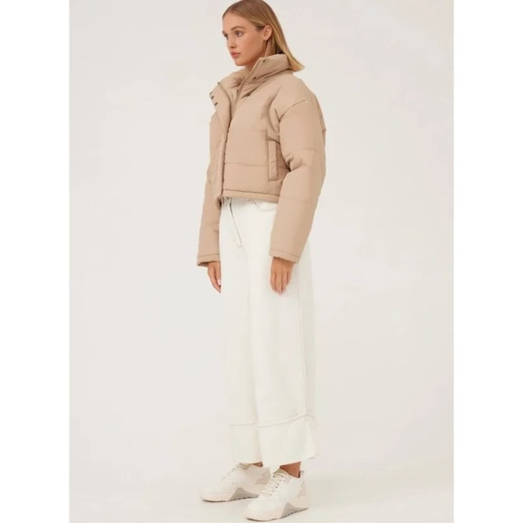 THE FIFTH LABEL Designer Beige Puffer Jacket Women’s Sz S Coat Trendy Fit - Picture 3 of 16
